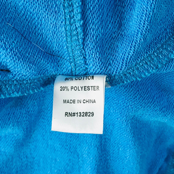 Superdown Women's Small Jacket Blue Solid High Neck Cropped 1/4 Zip Hoodie BP21 - Picture 4 of 5